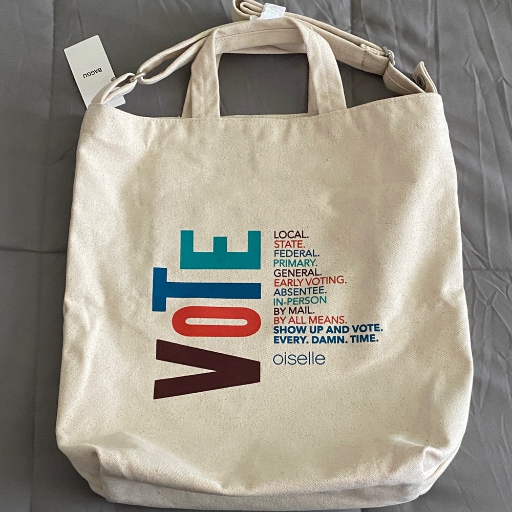 NWT Oiselle x Baggu Vote tote